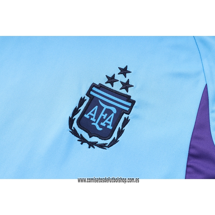 Chandal del Argentina 23-24 Manga Corta Azul - Pantalon Corto